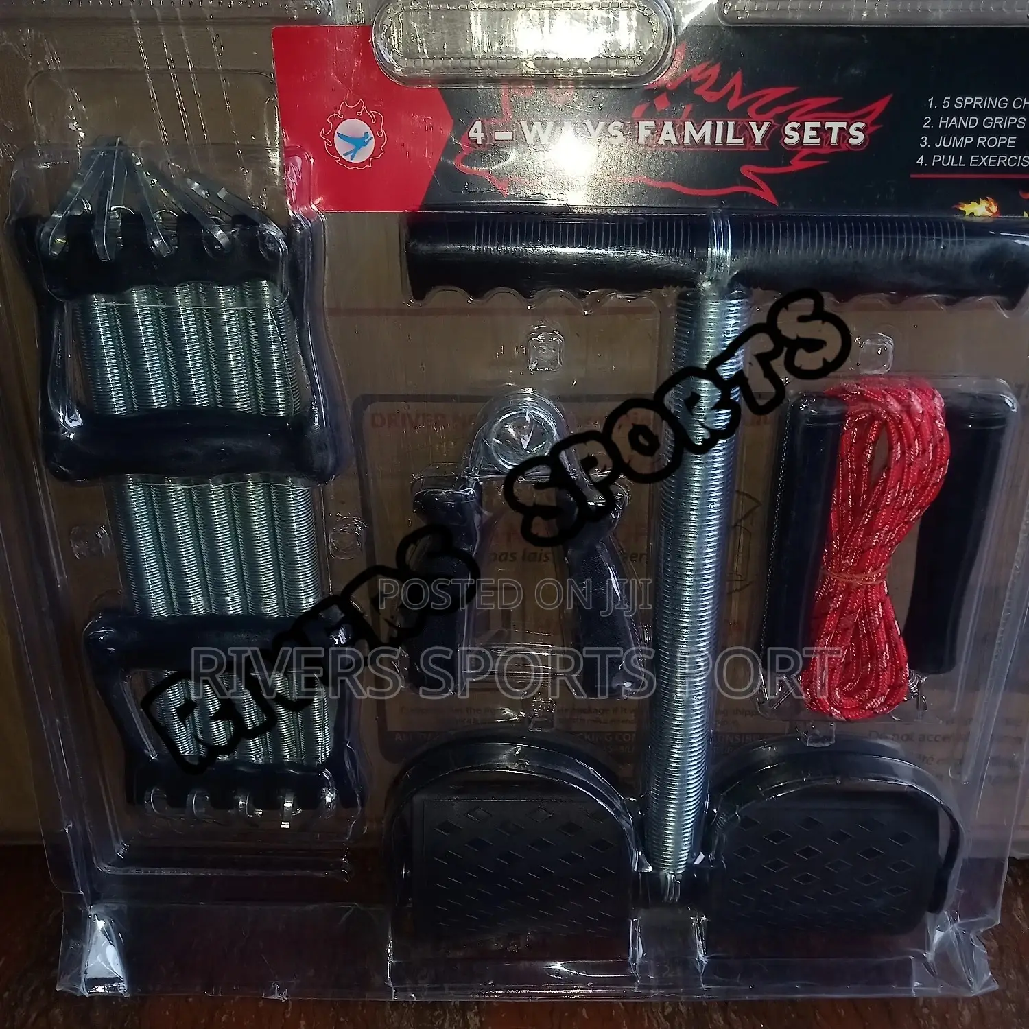 4in1 Set Tummy Trimmer, Chest Pull, Skipping Rope, Hand Grip