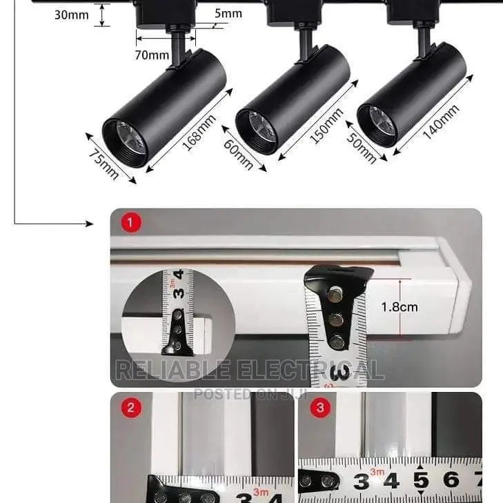 3 in 1 Track Rail Lights 20watts