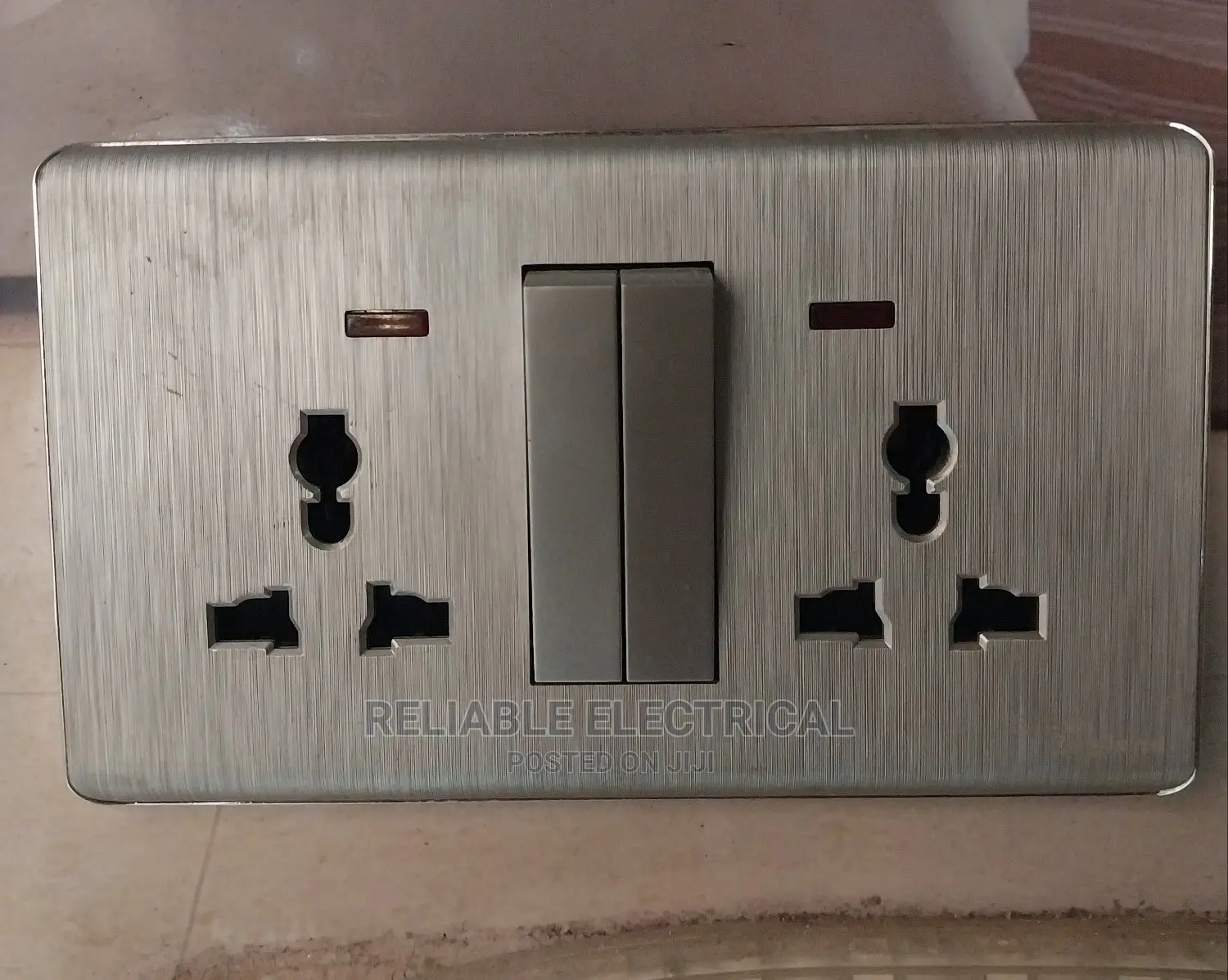 13amps Twin Socket Silver Colour