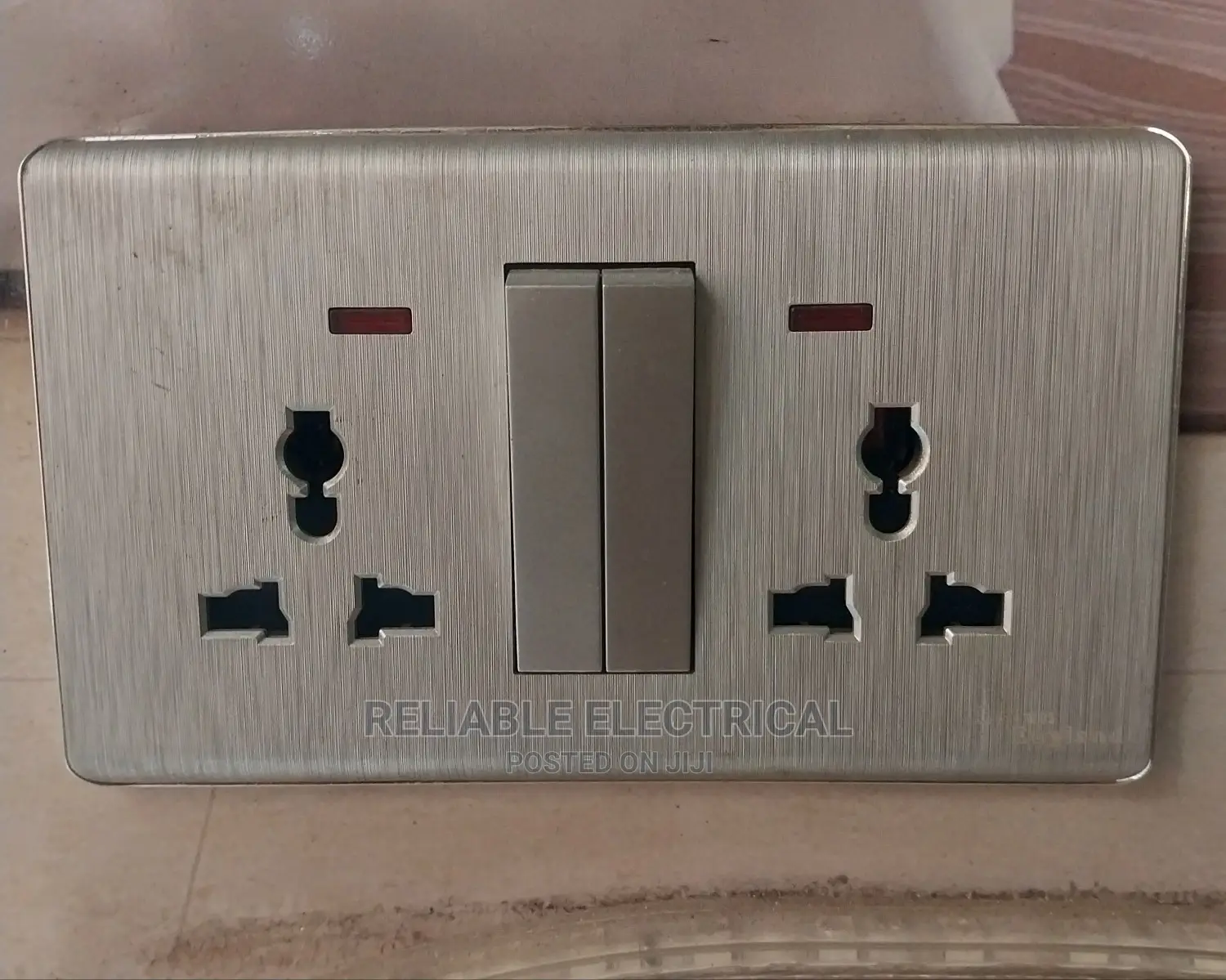 13amps Twin Socket Silver Colour