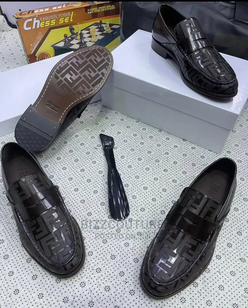 Original Italian FENDI Loafers Shoes Available in Store