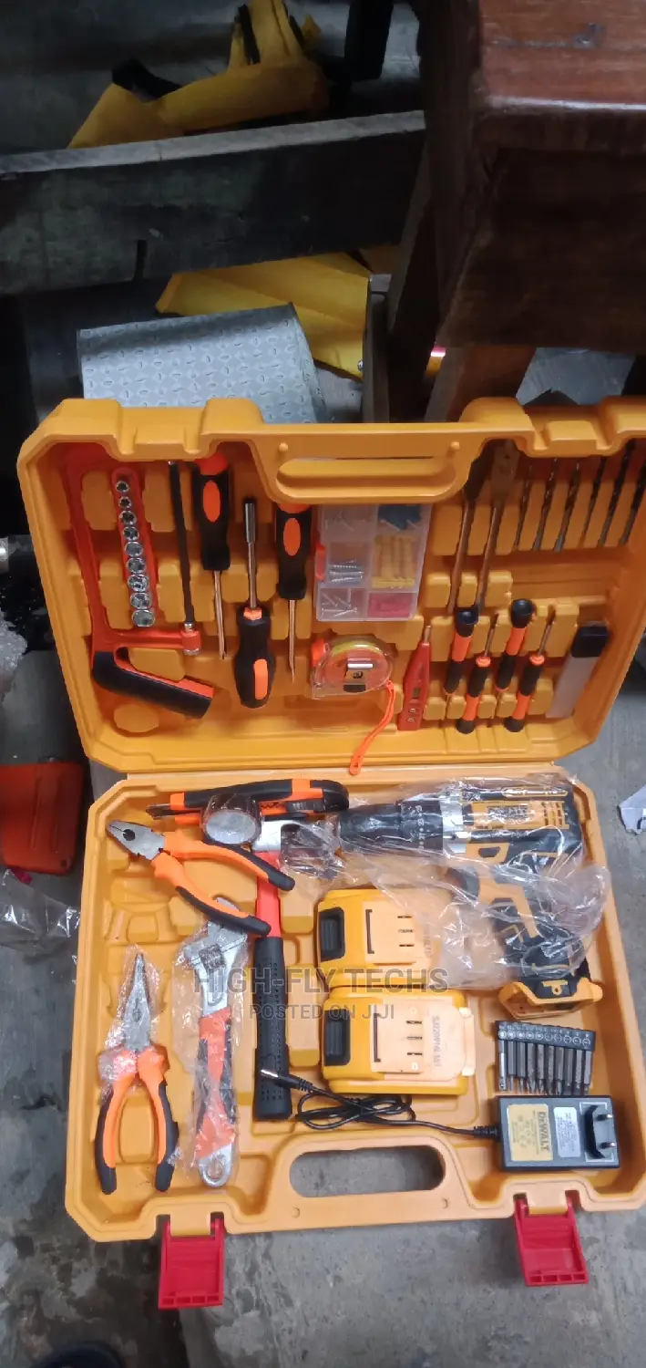 Dewalt Electrical Tools Box With Cordless 36v Battery Drill