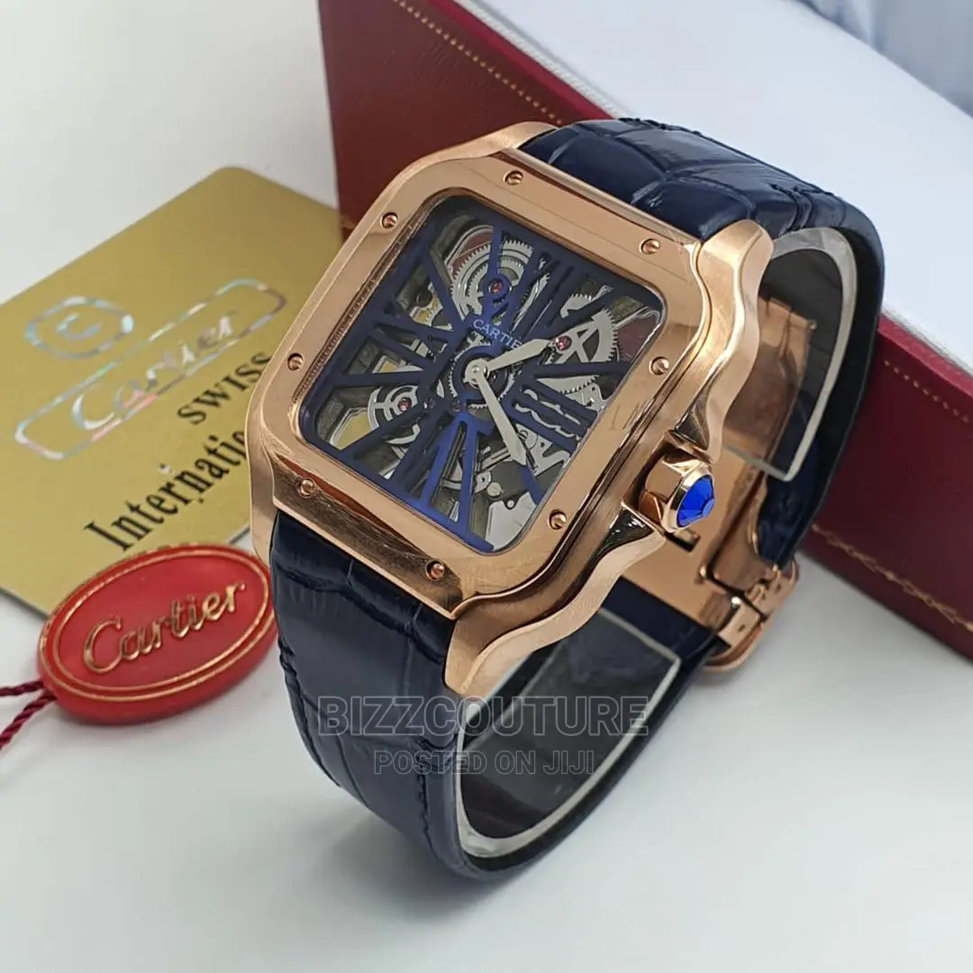 Original Cartier Mechanical Leather Strap Available Instore