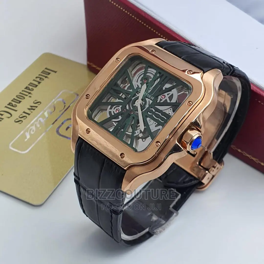 Original Cartier Mechanical Leather Strap Available Instore