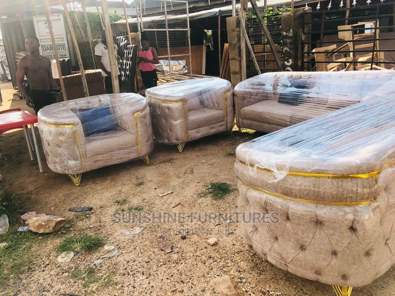 Complete Tufted Sofa Set