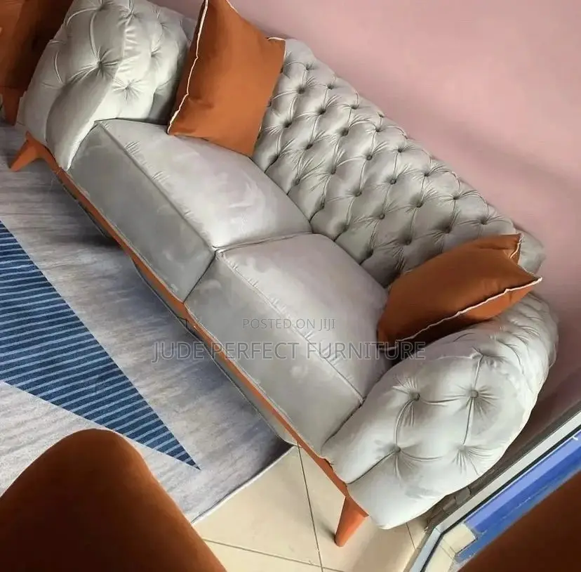High Quality 7 Seater Living Room Fabric Made Sofa Chair.