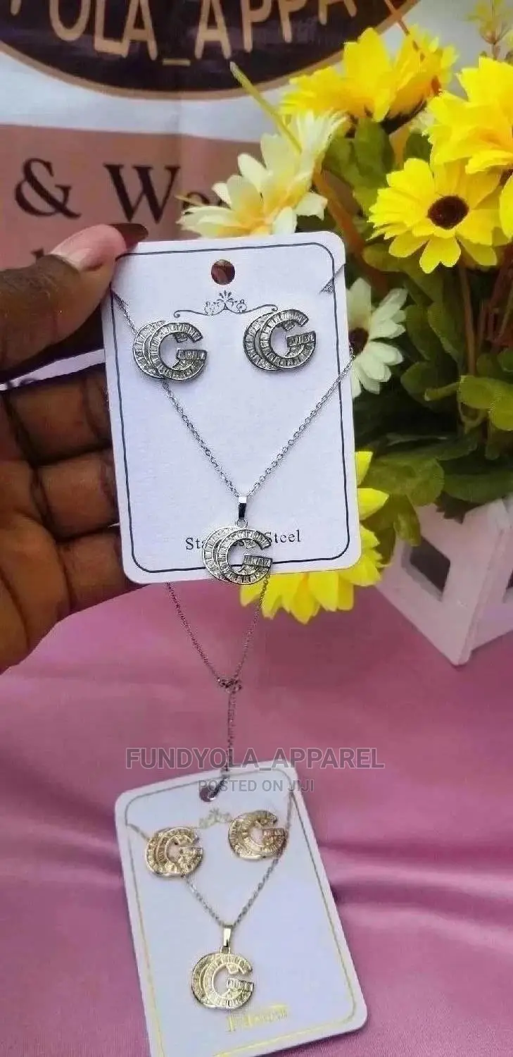 Sliver Earrings and Pendant Set