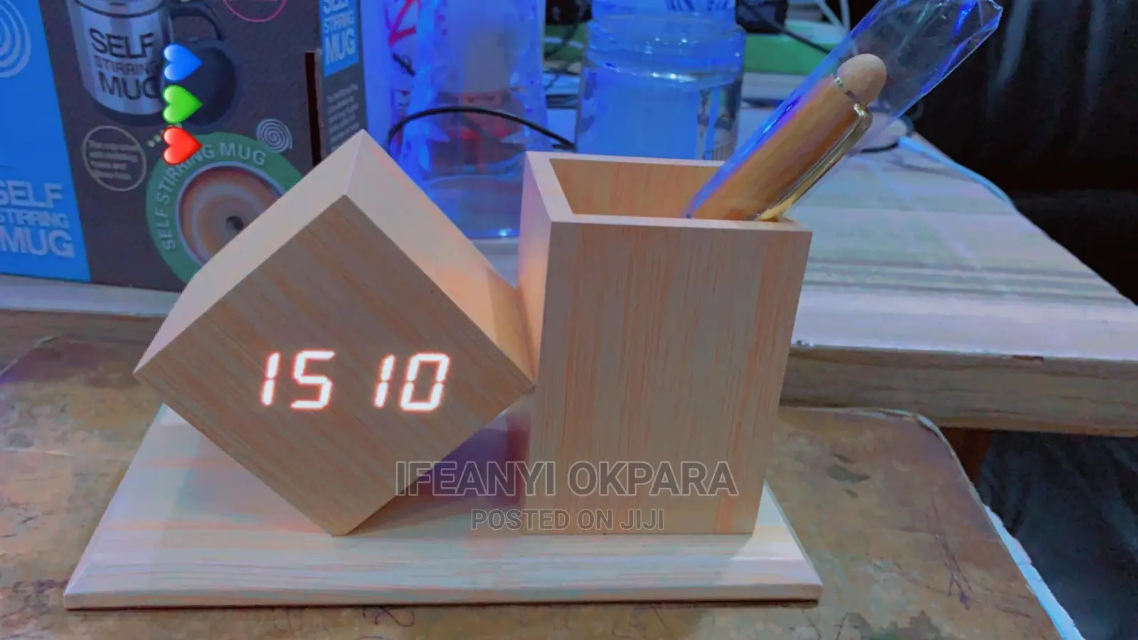 Fancy Woden Digital Clock