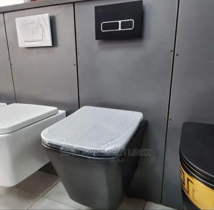 Black Square Wall Hung Wc