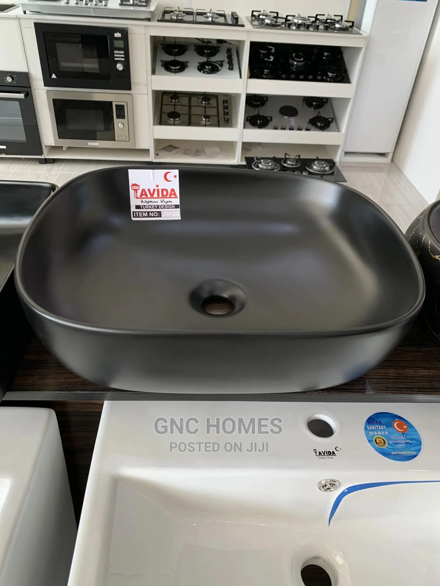 Mat Black Countertop Basin ( 4 Bathrooms and Dining)