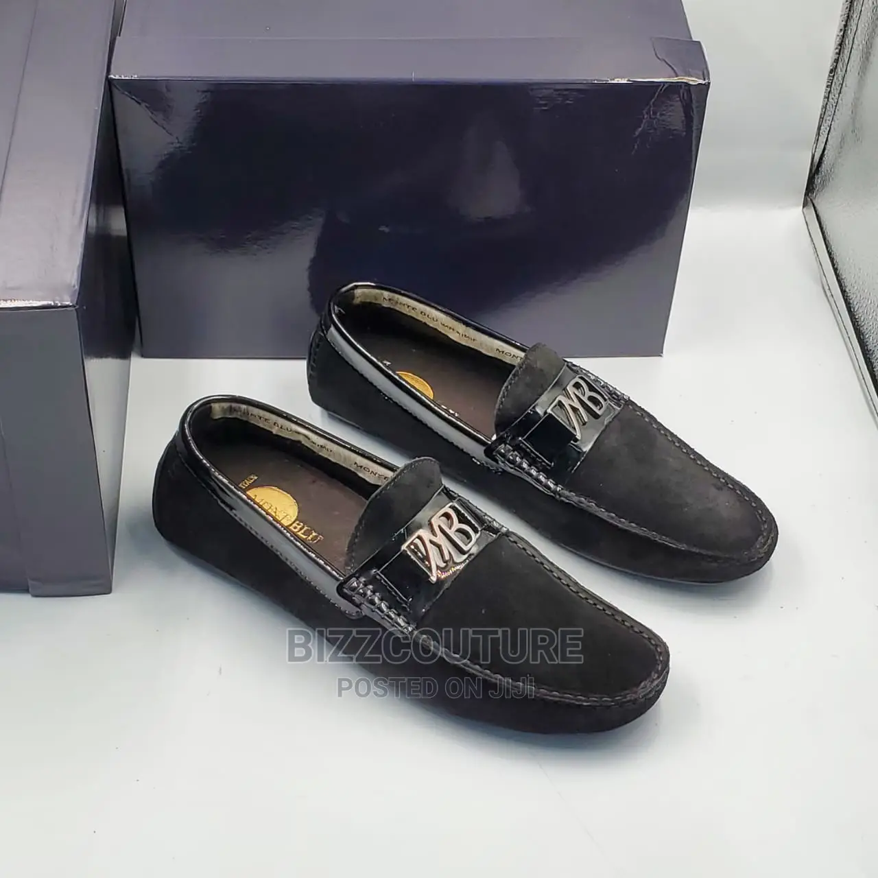 Original Italian MONT BLU Black Loafers Available Instore