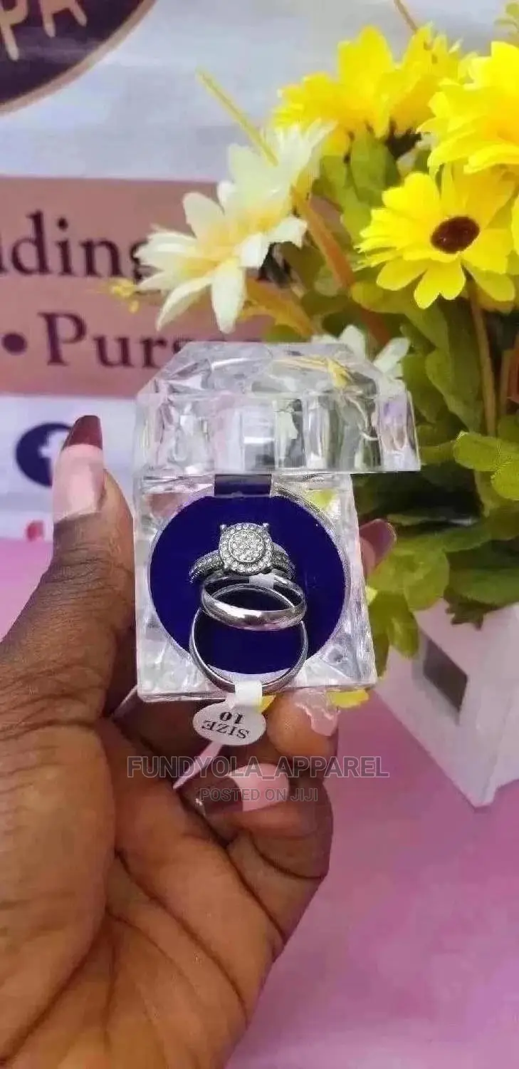 Sliver Wedding Rings Set