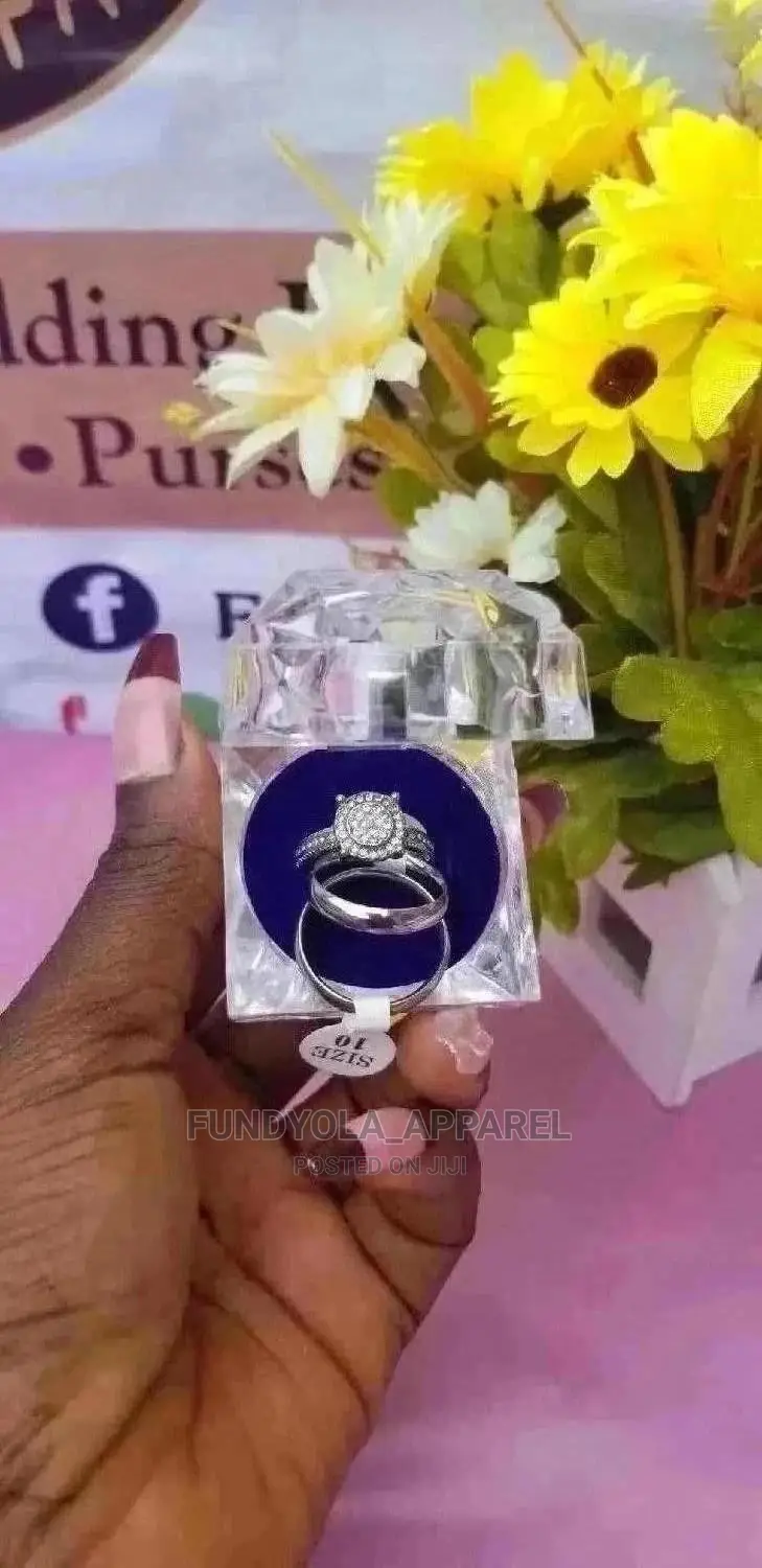 Sliver Wedding Rings Set
