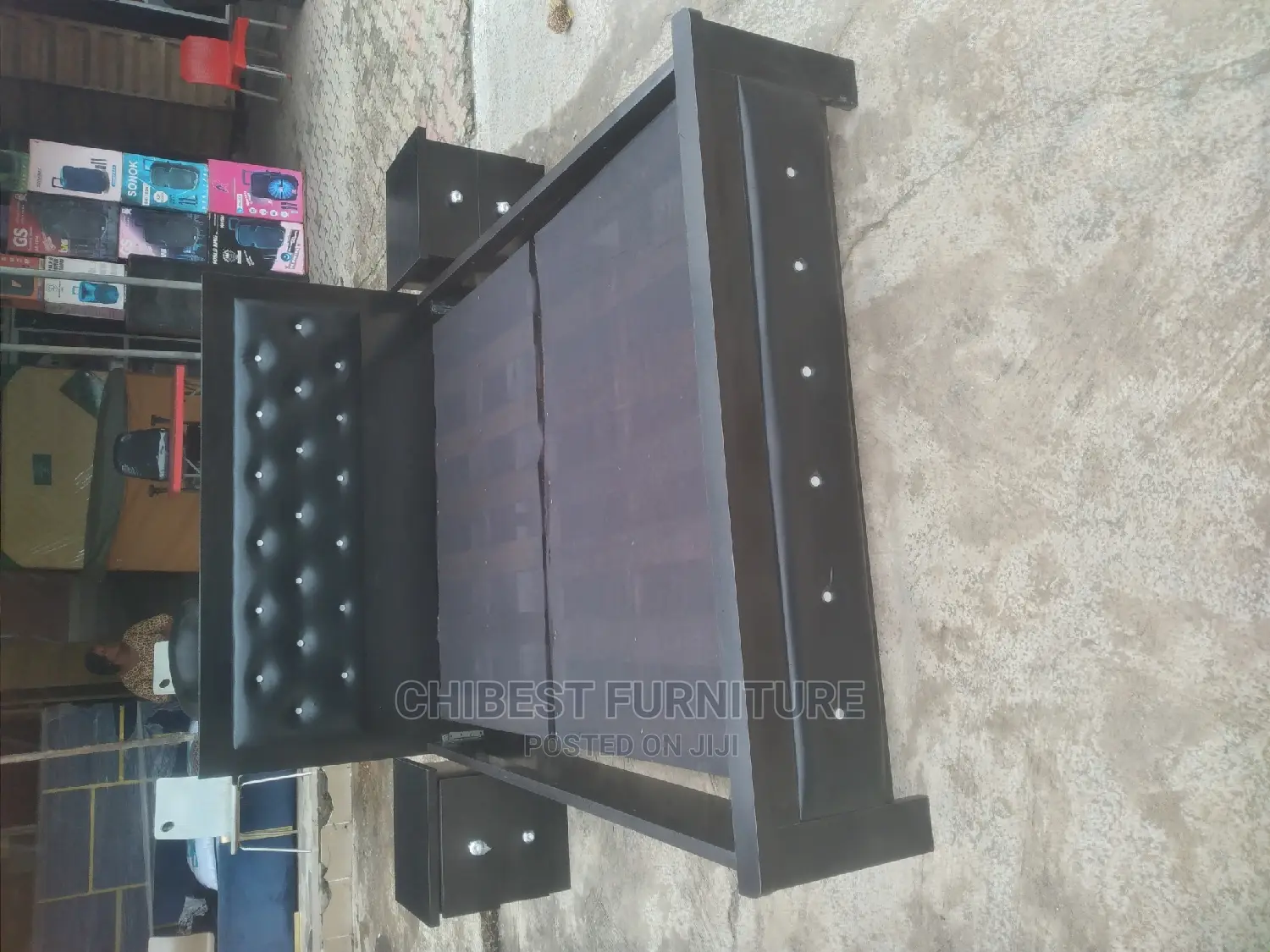 Quality 5by6 Wooden Bed Frame With Two Bed Sides.