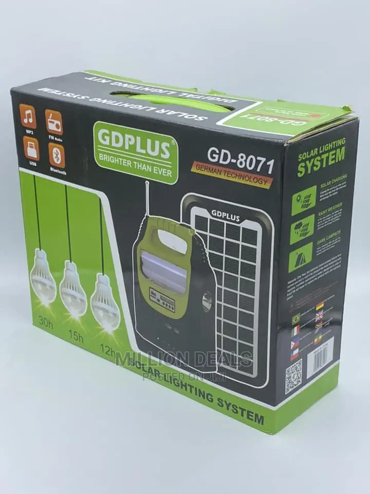 Solar Lighting Kit With Fm Radio USB Bulbs and Bluetooth