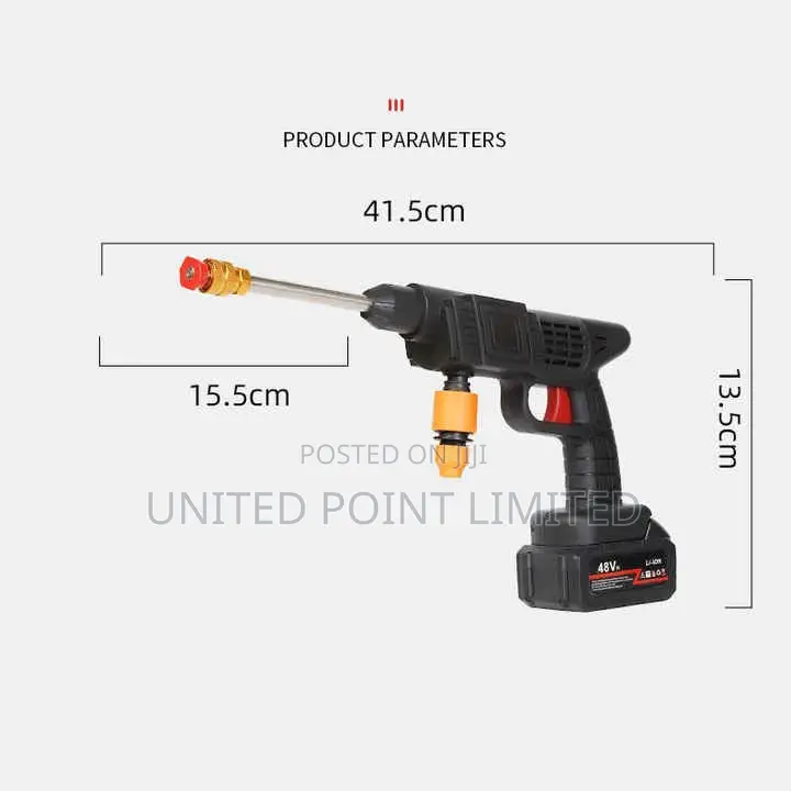 48v Car Washer High Pressure Gun Equipment Double Battery