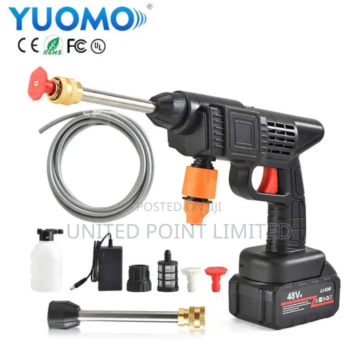 48v Car Washer High Pressure Gun Equipment Double Battery