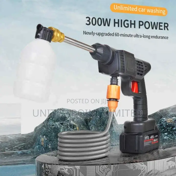 48v Car Washer High Pressure Gun Equipment Double Battery