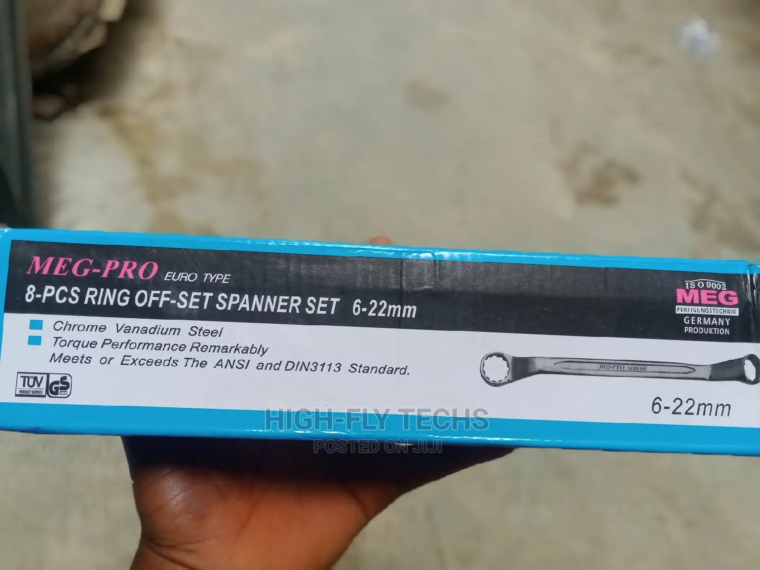 8-PCS Ring Off-Set Spanner Set 6-22mm