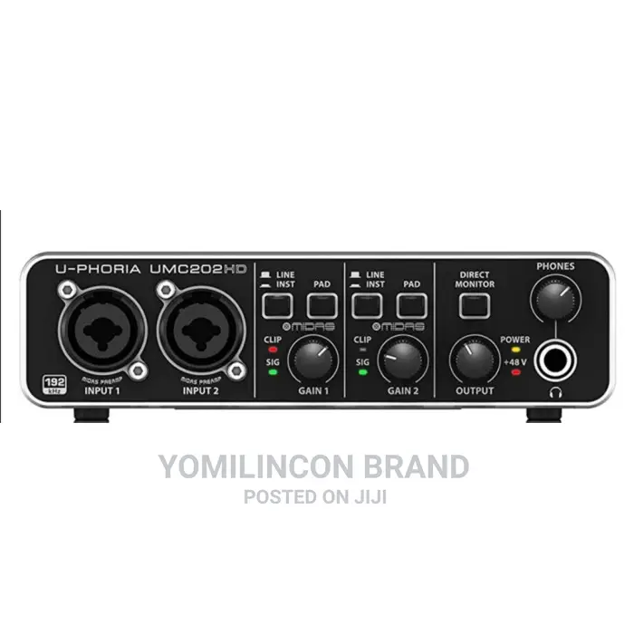 Behringer U-Phoria Umc202hd Usb 2.0 Audio Interface