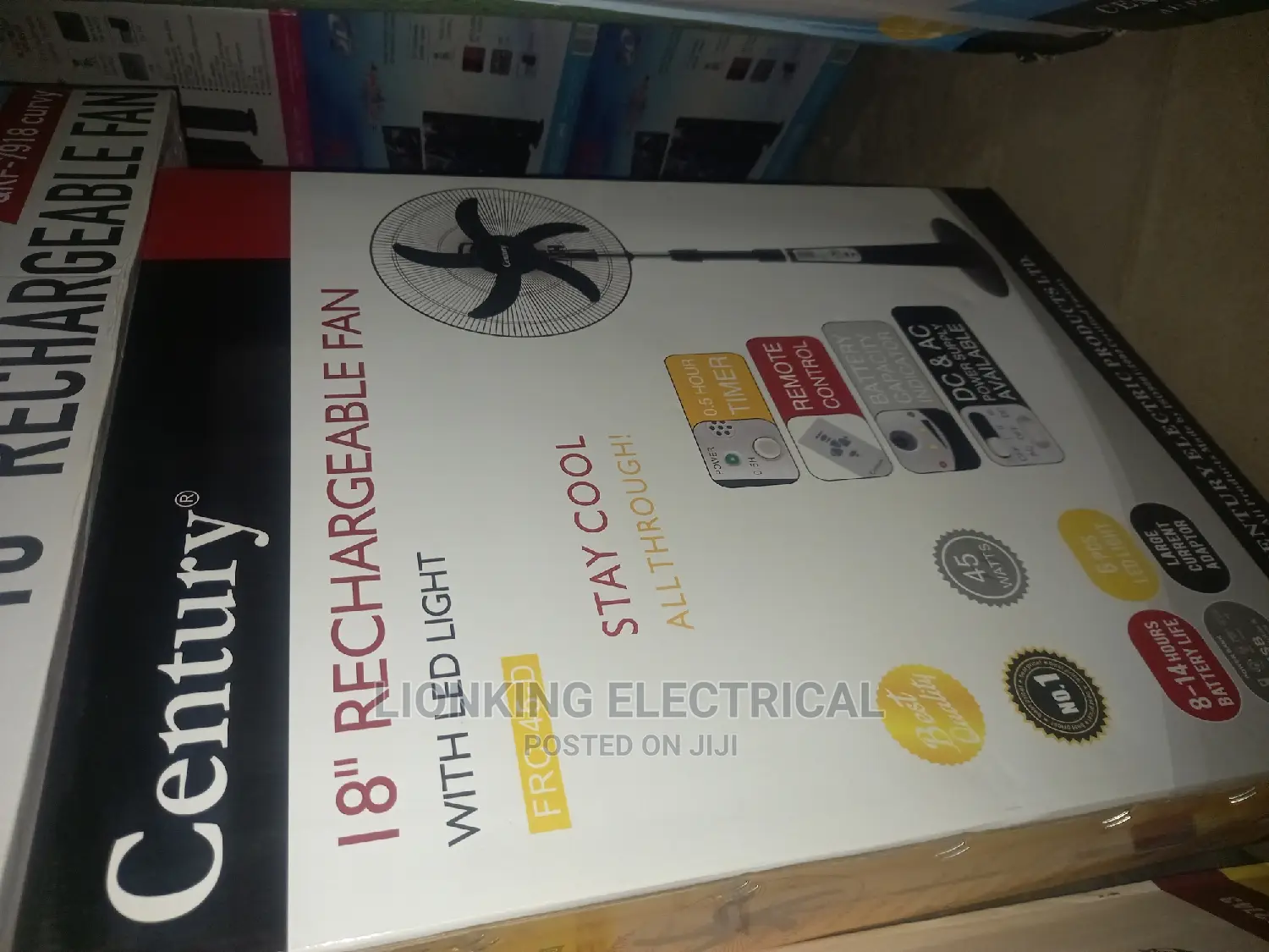 Century Rechargeable Standing Fan