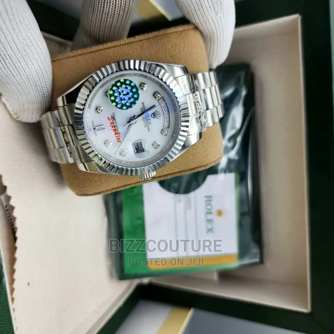 Original Rolex Day-date Silver Chain Available In Store