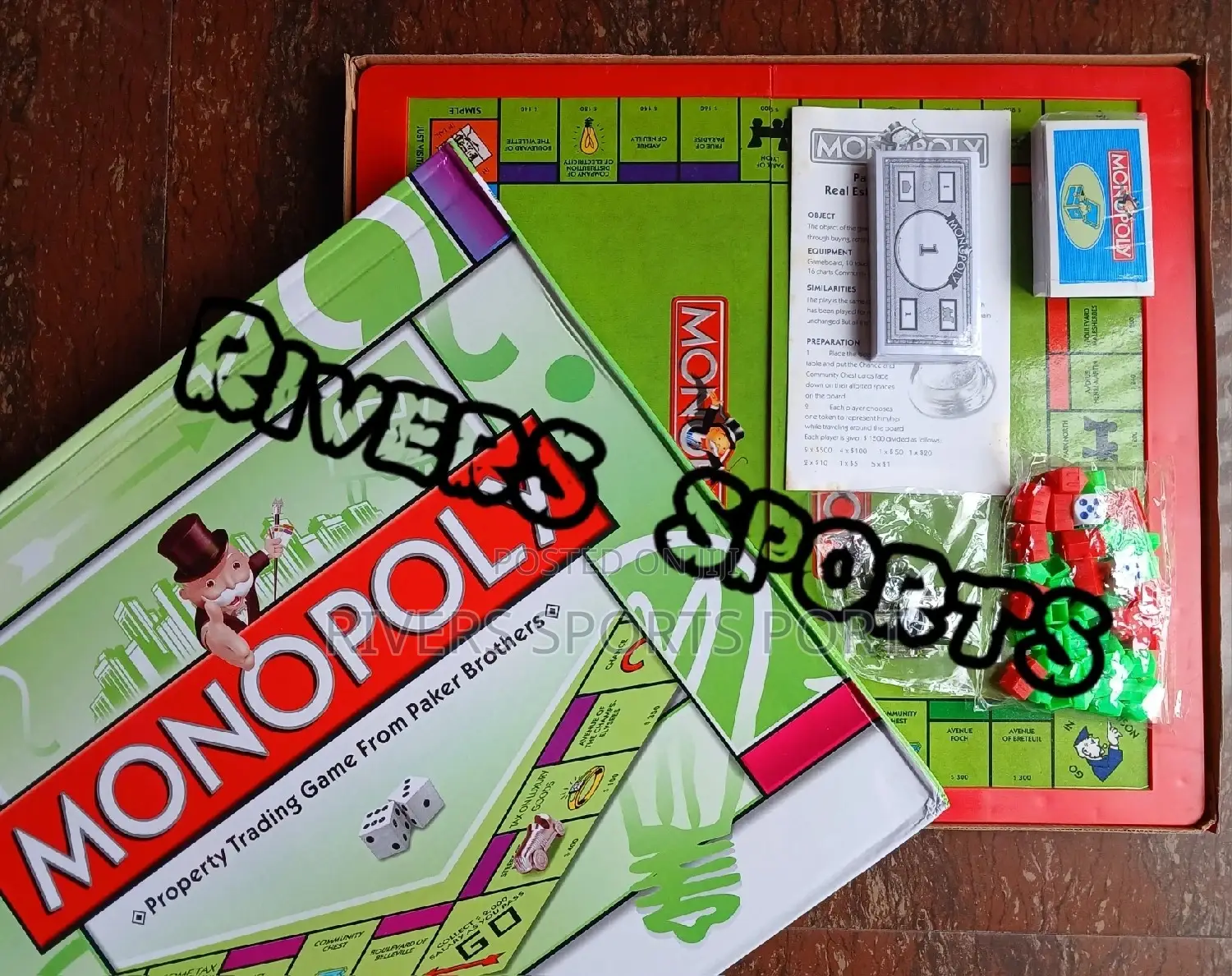 Deluxe Monopoly Board Game, Biggest Size With Plastic Board