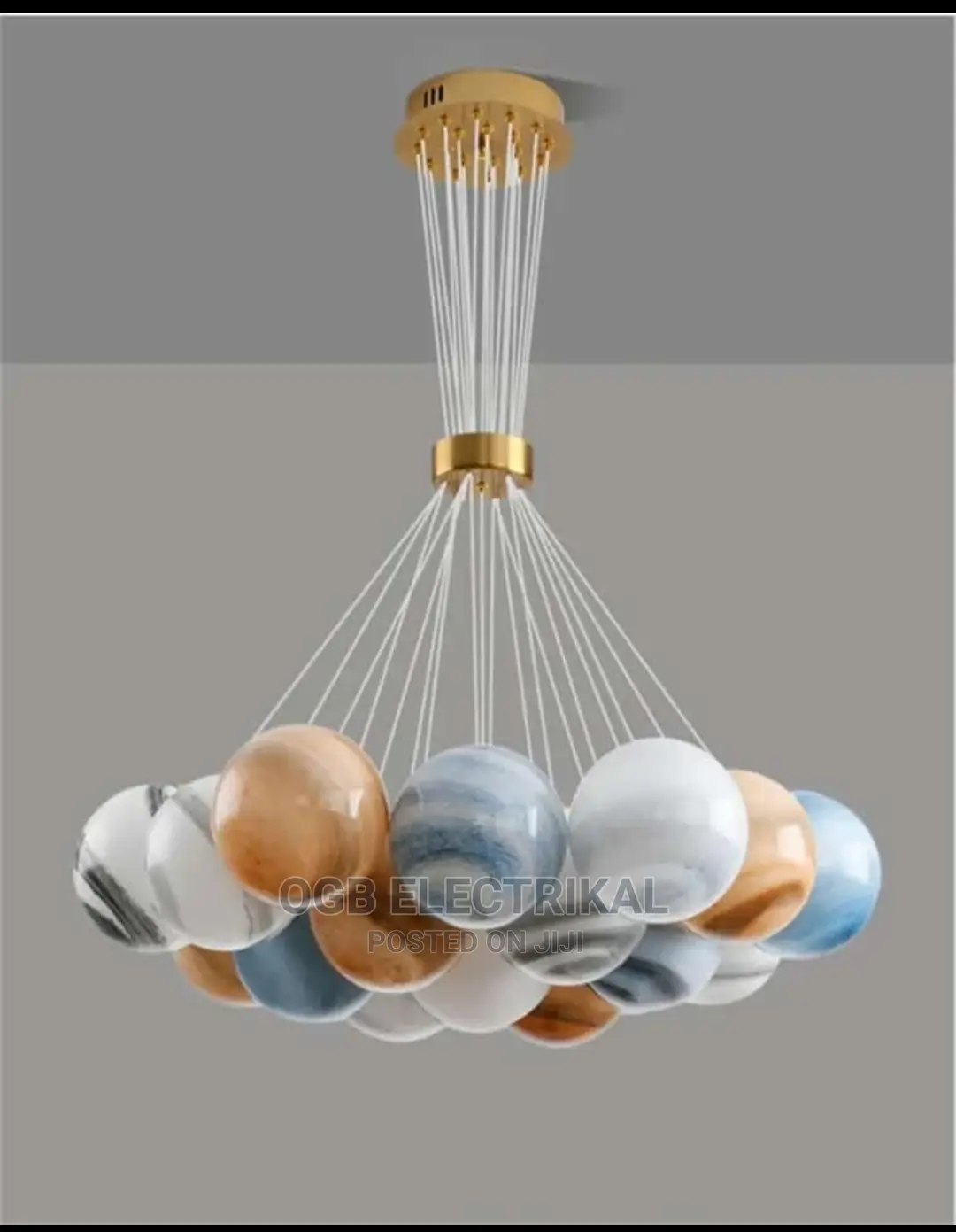 LED Planets Glass Chandelier