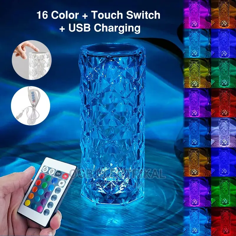 16colors USB Rechargeable LED Table Lamp