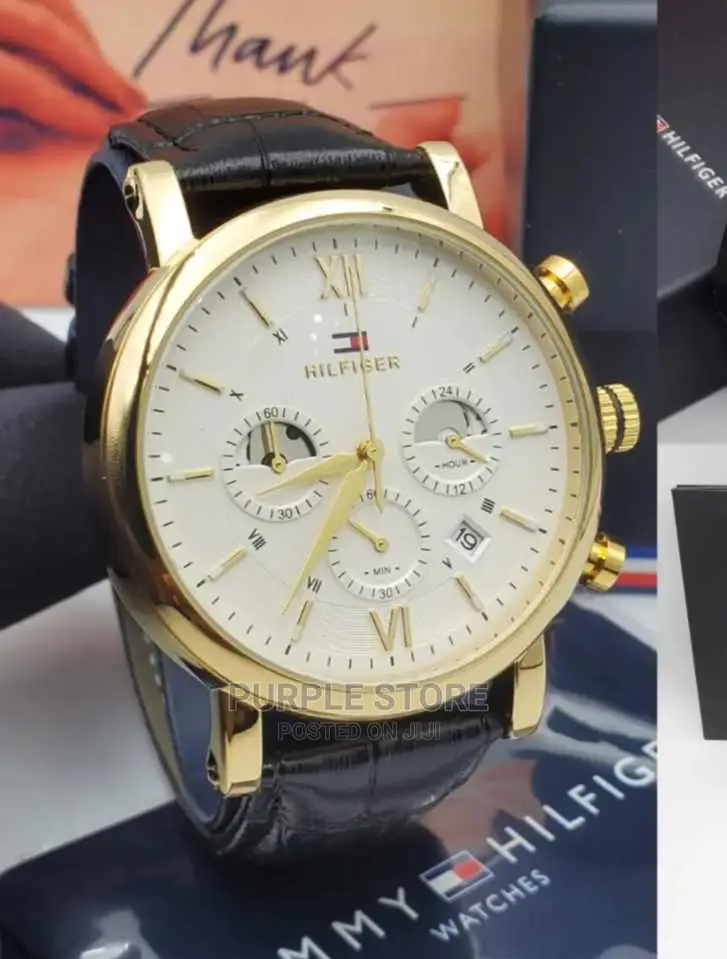Tommy Hilfiger Leather Chronograph Wristwatch