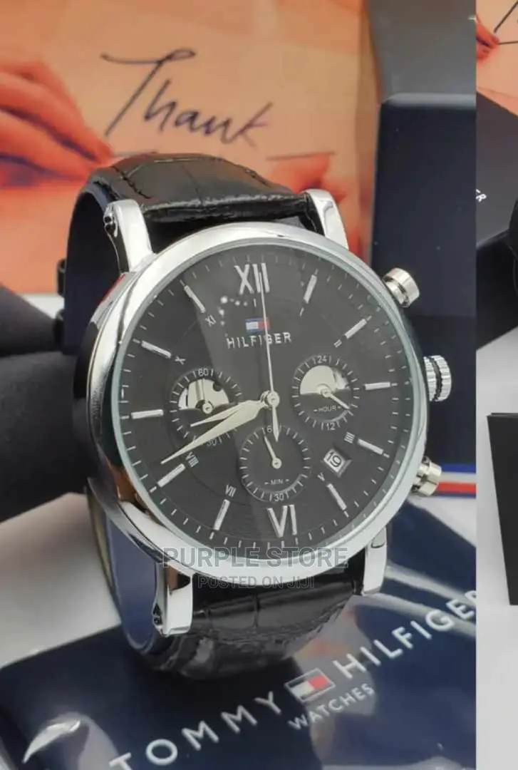 Tommy Hilfiger Leather Chronograph Wristwatch