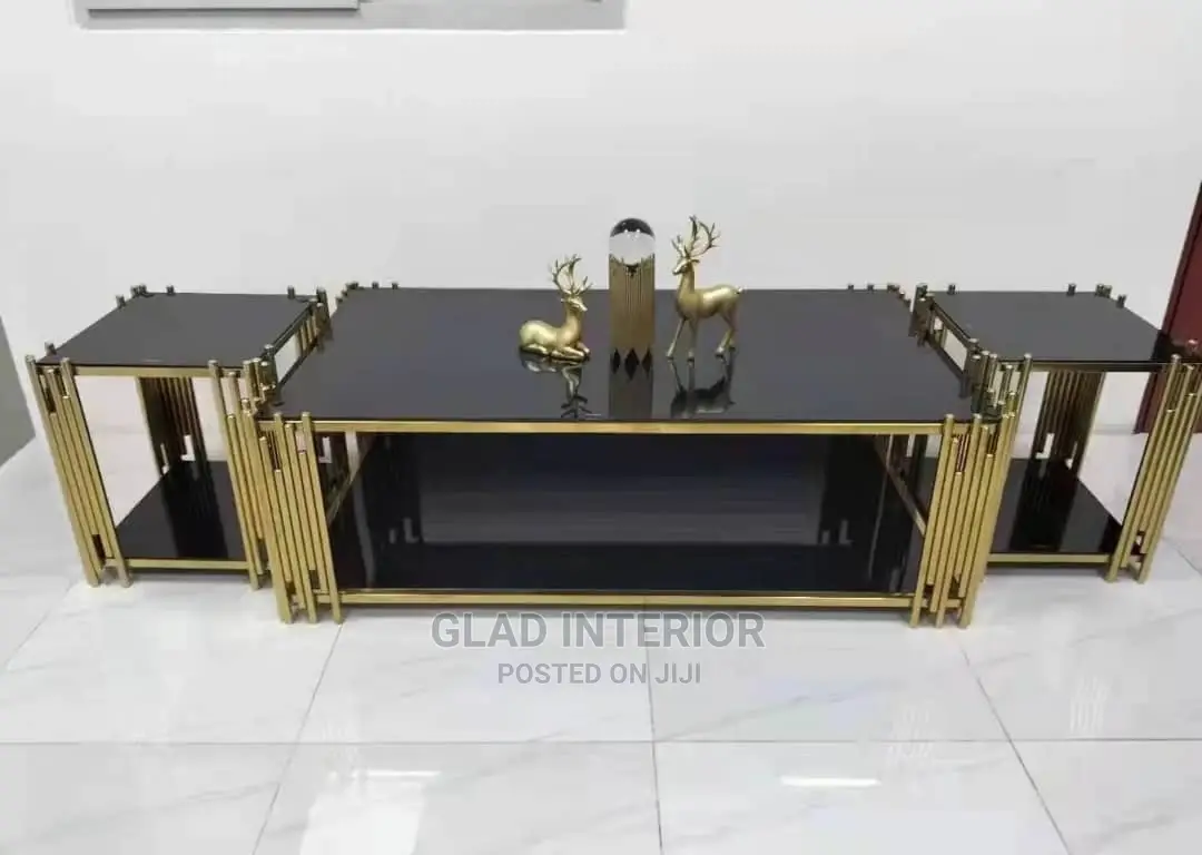 Glass Gold Frame Center Table