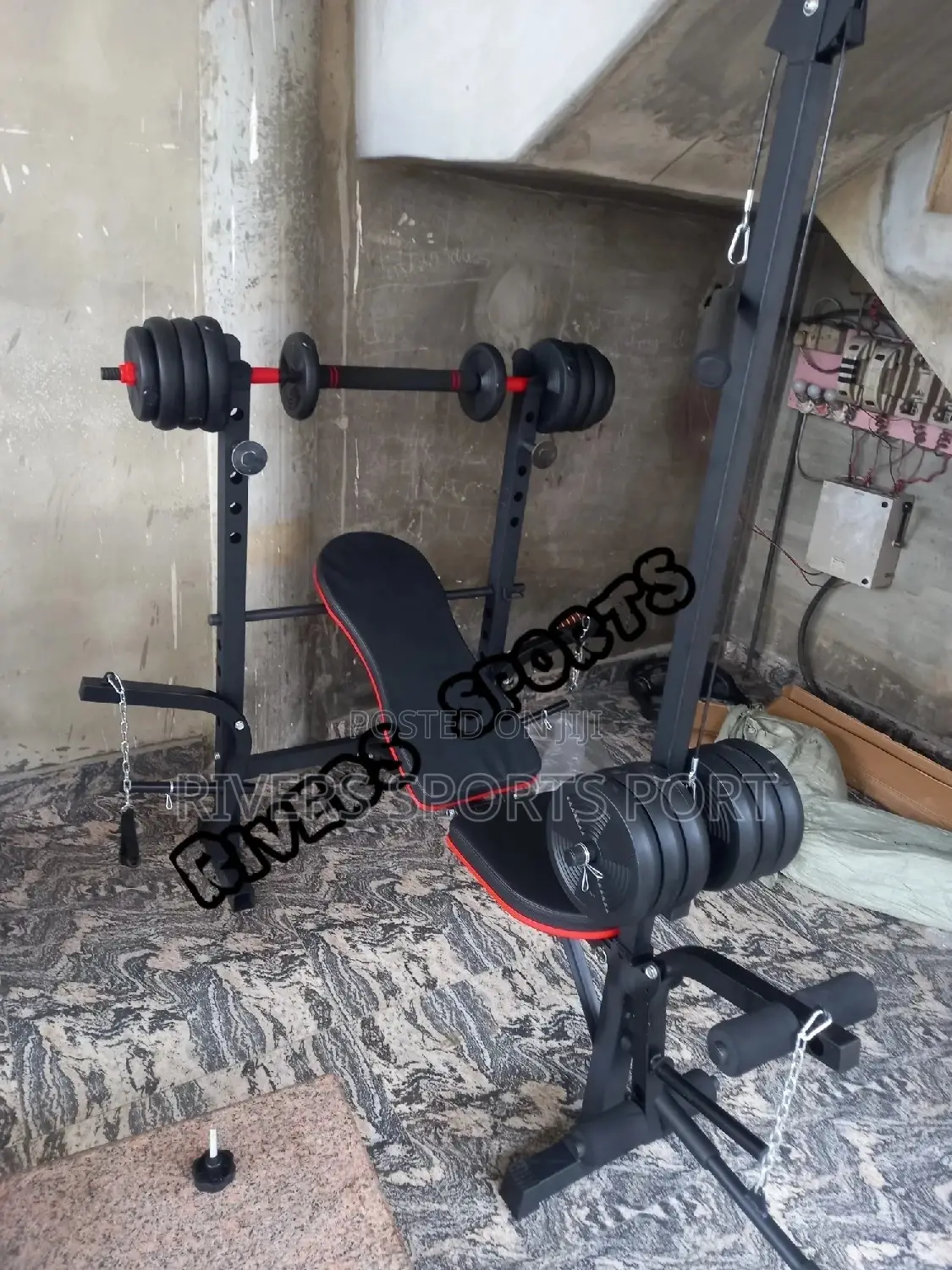 Weight Bench / Bench Press With Lat Pulldown and 50kg Weight