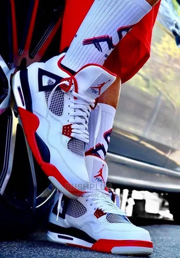 Quality Nike Air Jordan 4 Retro Fire Red/White Sneakers