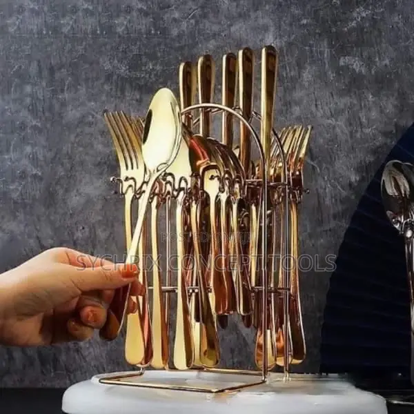 Cutlery Set- 24pcs Gold Cutlery Set