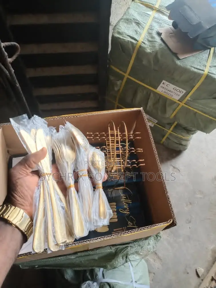 Cutlery Set- 24pcs Gold Cutlery Set
