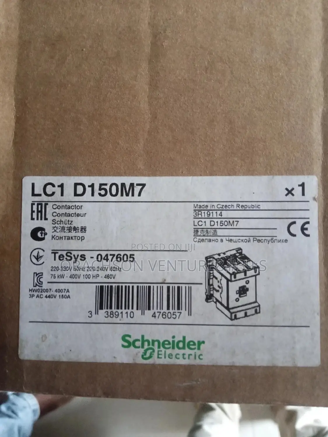 D150 Schneider Electric Contactor 3pole