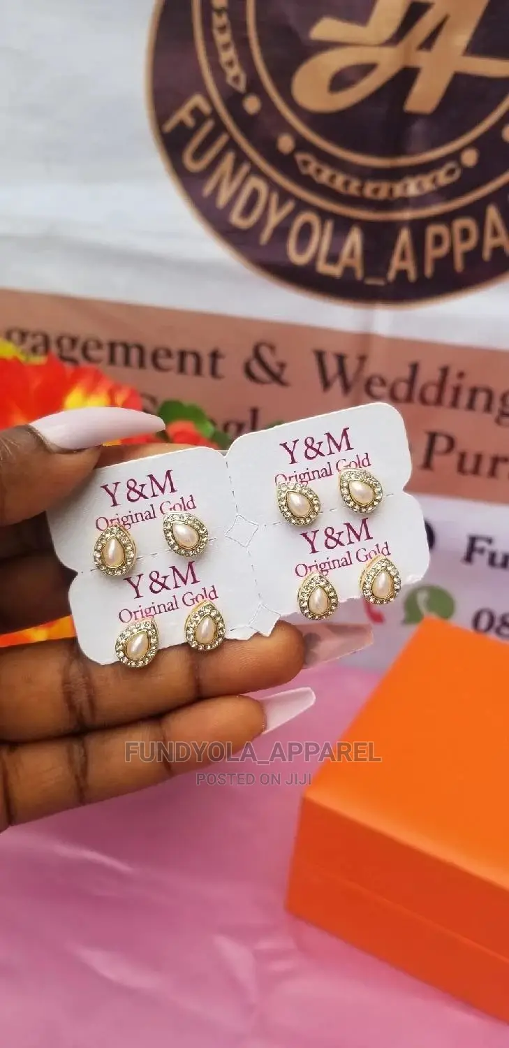 Gold Pin Earrings