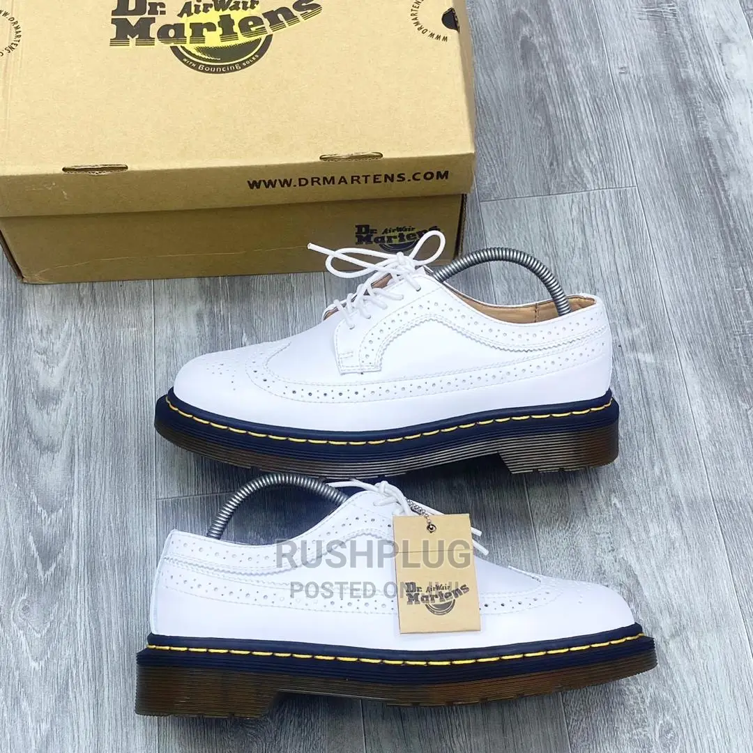 Dr Martens White Wing Tip Brogues Shoe