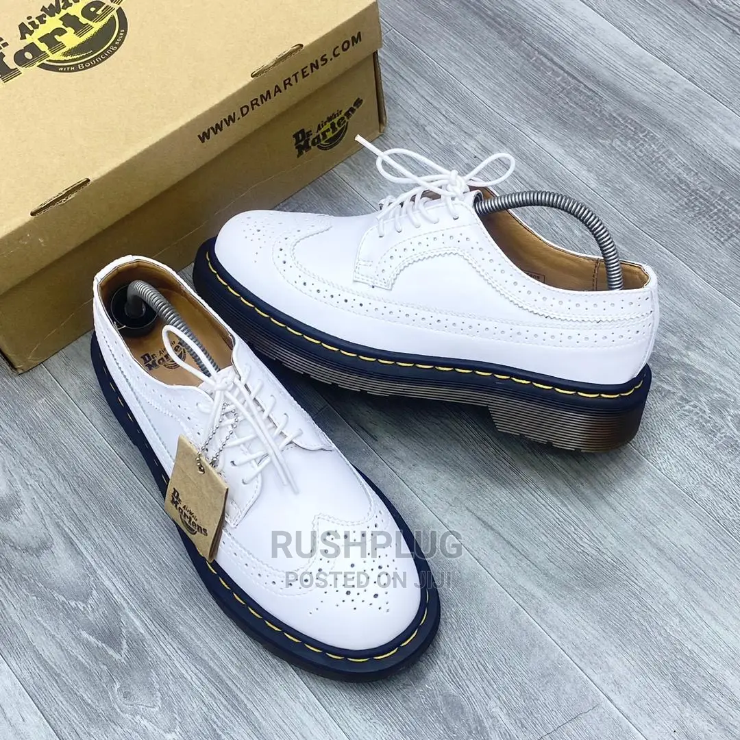 Dr Martens White Wing Tip Brogues Shoe