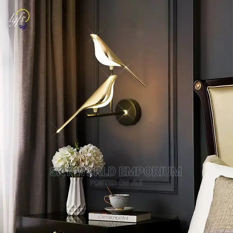 Nordic Double Bird LED Wall Lamp Indoor Bedside