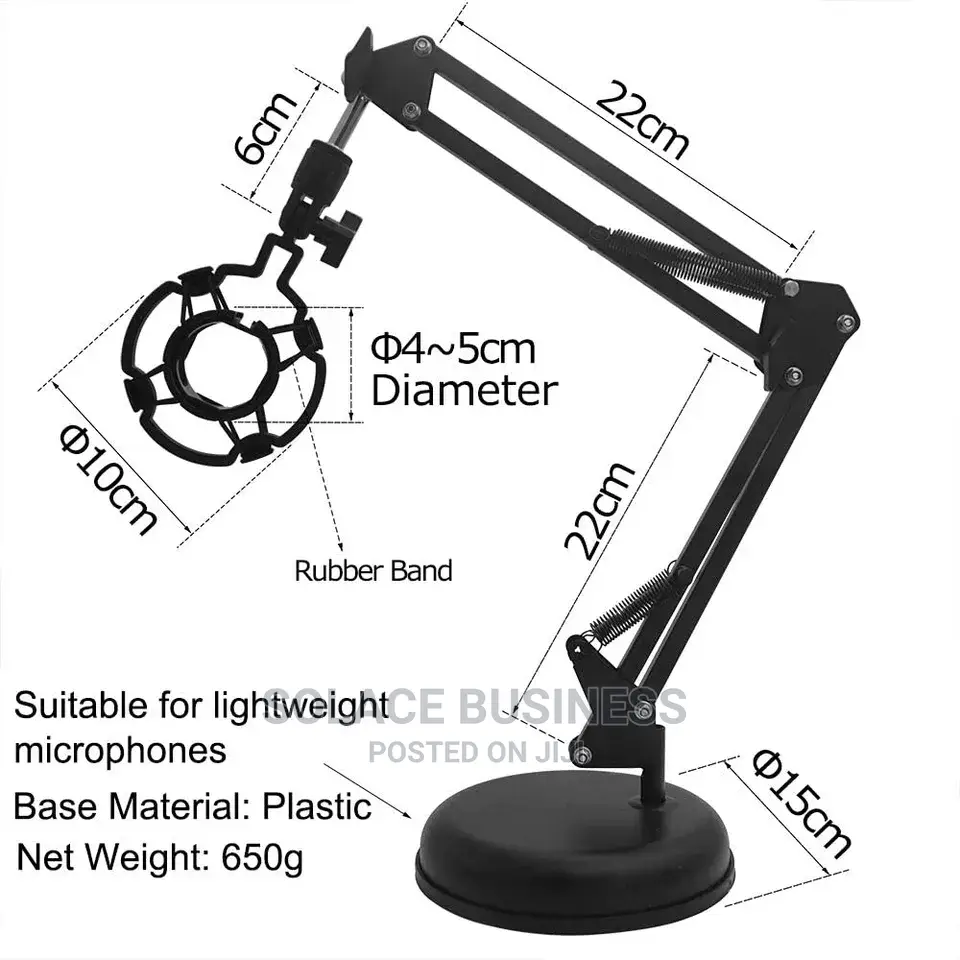 Fifine Condenser, Blue Yeti, Podcast Microphone Stand Holder