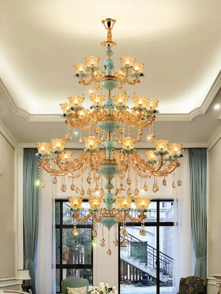Three-Story Staircase Villa Chandelier