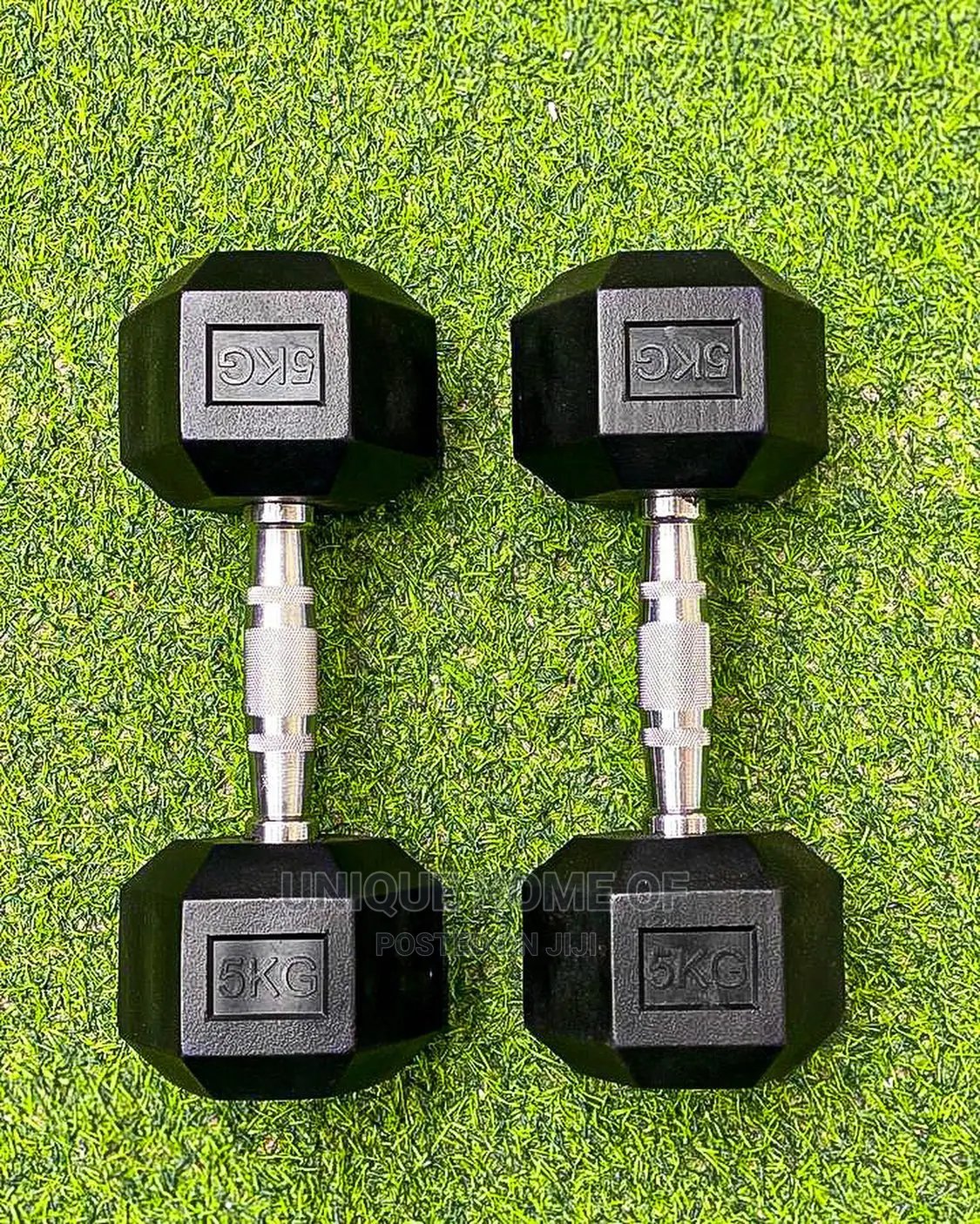 Hexagon Rubber Dumbbells