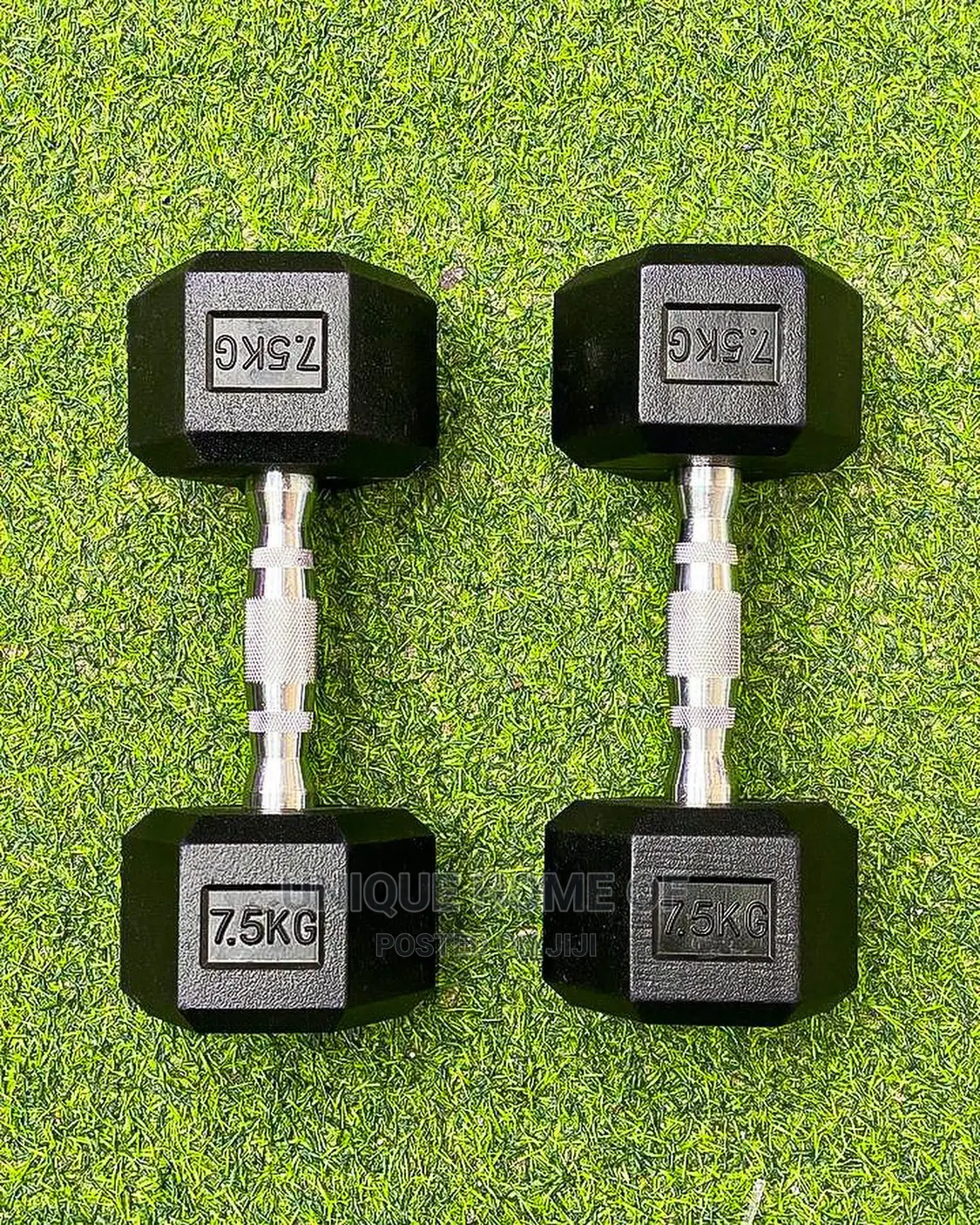 7.5kg Pairs Hexagon Rubber Dumbbells