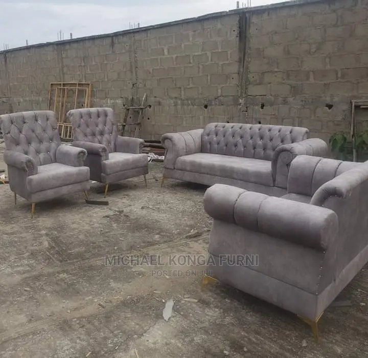 Modern 7 Seater Living Room Fabric Made Sofa Chair.