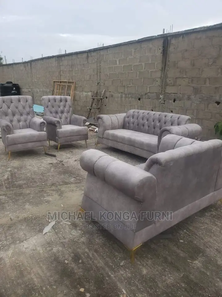 Modern 7 Seater Living Room Fabric Made Sofa Chair.