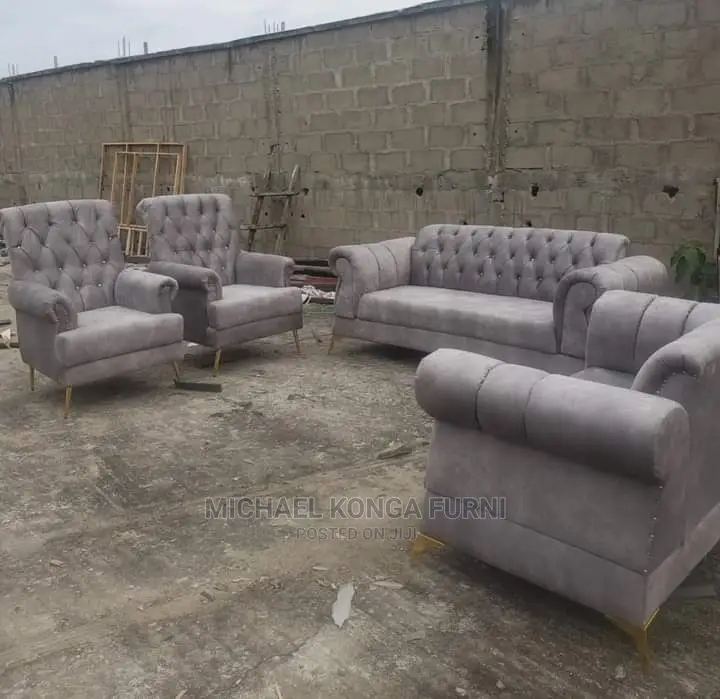 Modern 7 Seater Living Room Fabric Made Sofa Chair.