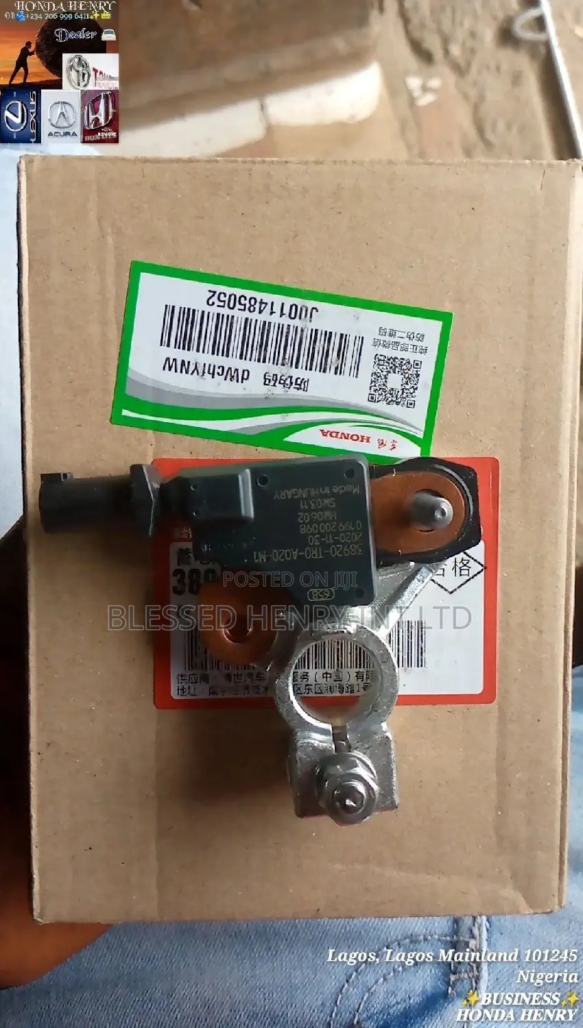 Battery Sensor Terminal 2018 Mdx, 2015 Cr-v, 2013 Accord