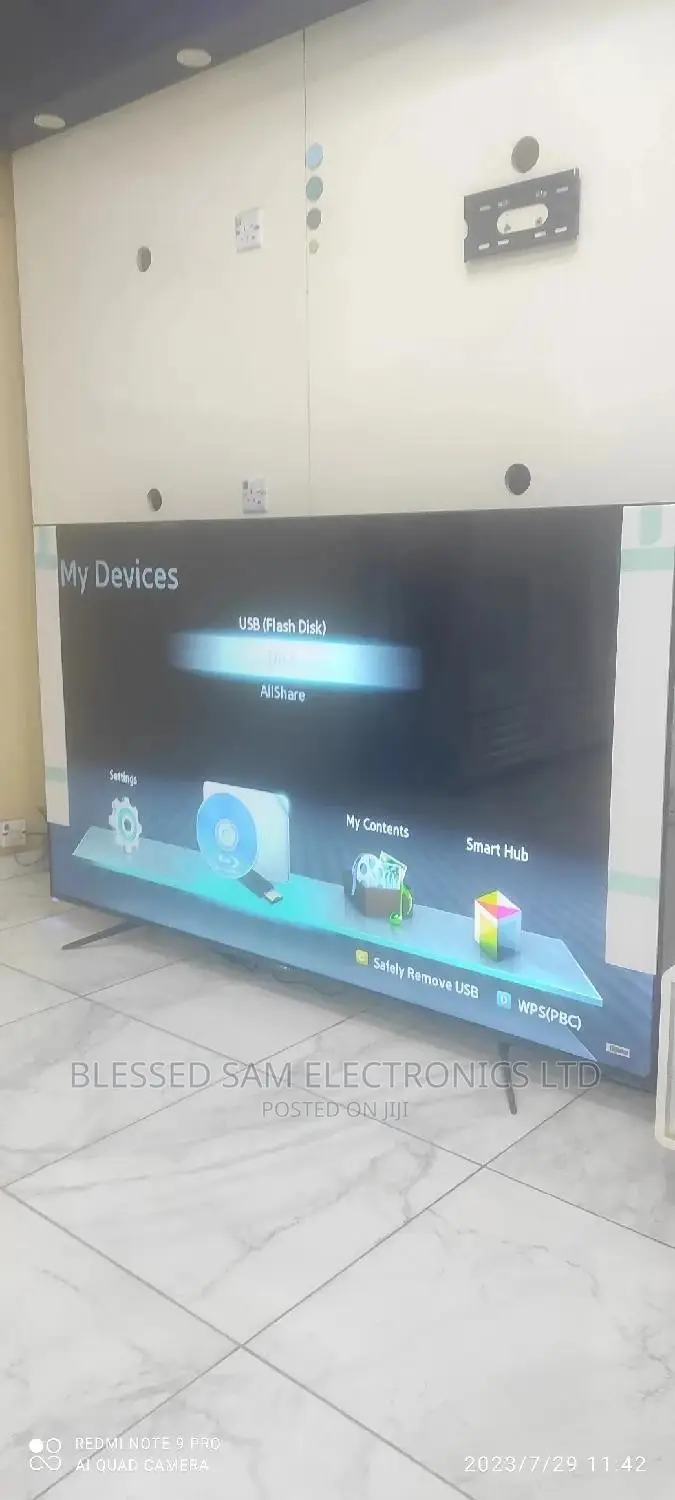 New>Polystar 85"Inch Bluetooth Qled Flameles Smart Tv 2yrs